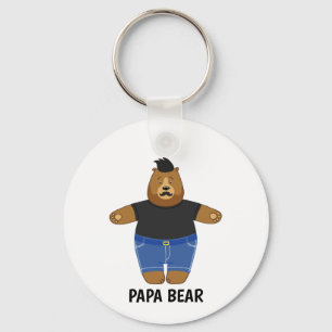 Mooie Papa Beer Vaderdag Cadeau Speciale Mok Sleutelhanger