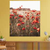 Mooie papaverbloemen canvas afdruk (Insitu (Woonkamer))