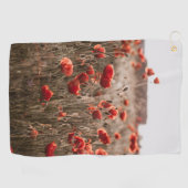 Mooie papaverbloemen golfhanddoek (Horizontaal)