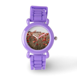 Mooie papaverbloemen horloge