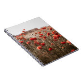 Mooie papaverbloemen notitieboek (Rechterzijde)