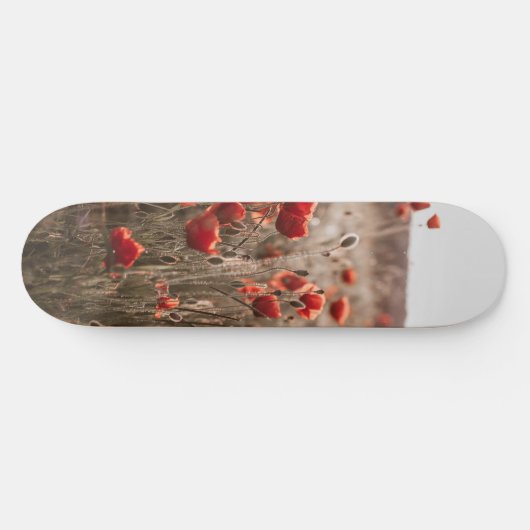 Mooie papaverbloemen persoonlijk skateboard (Horizontaal)