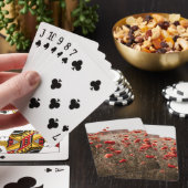 Mooie papaverbloemen pokerkaarten (Insitu)