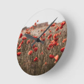 Mooie papaverbloemen ronde klok (Hoek)