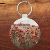 Mooie papaverbloemen sleutelhanger (Achterkant)