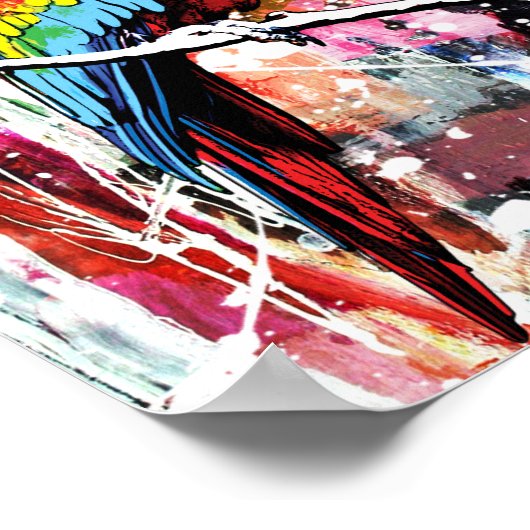 Mooie papegaai poster (Hoek)