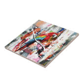 Mooie papegaai tegeltje (Zijkant)