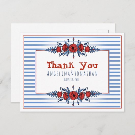 Mooie papegaaien en stripes briefkaart (Voorkant / Achterkant)