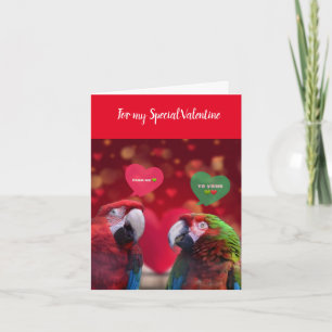 Mooie papegaaien Valentijnsdag wenskaart Kaart