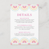 Mooie Papel Picado Mexicaanse bruiloft details Informatiekaartje (Voorkant)