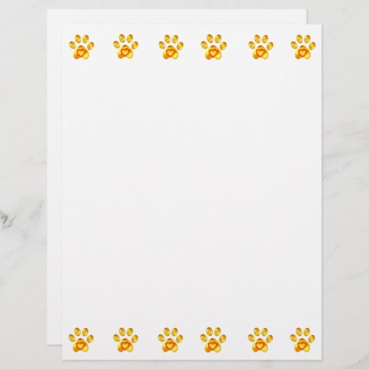 Mooie papierbladen voor gouden poten (Voorkant / Achterkant)