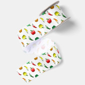 Mooie Paprika Patroon Satijnen Lint (Achterkant)