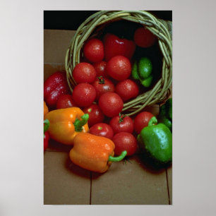 Mooie paprika's en tomaten poster