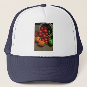 Mooie paprika's en tomaten trucker pet