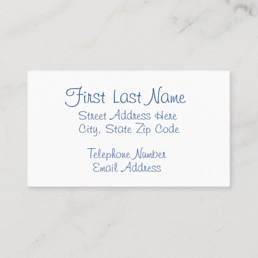 Mooie Paradijsvogel Persoonlijk Contact Kaart Visitekaartje (Achterkant)