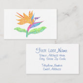 Mooie Paradijsvogel Persoonlijk Contact Kaart Visitekaartje (Voorkant / Achterkant)