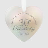 Mooie Parel 30-jarig Huwelijksjubileum Ornament (voorkant)