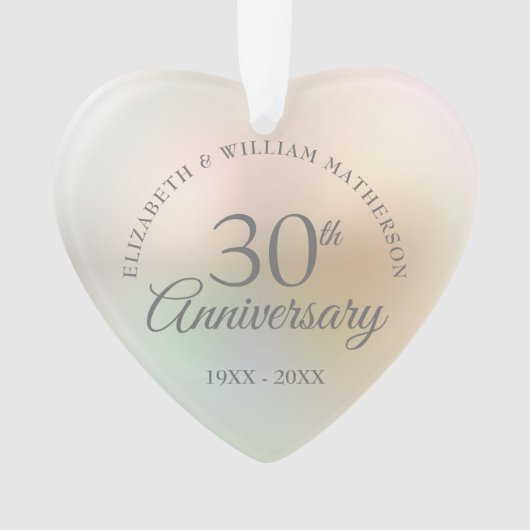 Mooie Parel 30-jarig Huwelijksjubileum Ornament (voorkant)