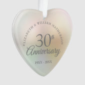 Mooie Parel 30-jarig Huwelijksjubileum Ornament (voorkant)