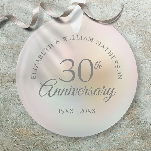 Mooie Parel 30-jarige bruiloft Ornament