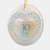 Mooie Parel 30e Huwelijksjubileum Foto Keramisch Ornament (Links)