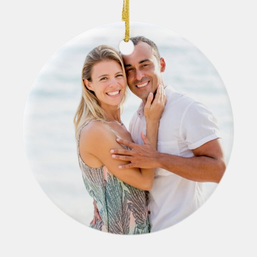 Mooie Parel 30e Huwelijksjubileum Foto Keramisch Ornament (Achterkant)