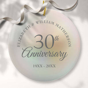 Mooie Parel 30e Huwelijksjubileum Foto Keramisch Ornament