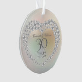 Mooie Parel 30e Huwelijksjubileum Foto Ornament (voorkant)