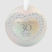 Mooie Parel 30e Huwelijksjubileum Foto Ornament (voorkant)