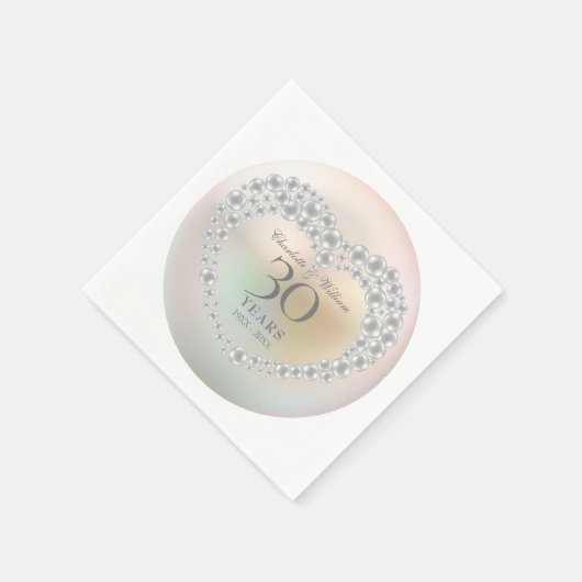 Mooie Parel 30e huwelijksverjaardag Servet (Hoek)