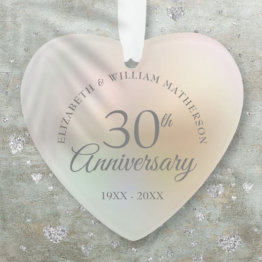 Mooie Parel 30e Trouwdag Ornament