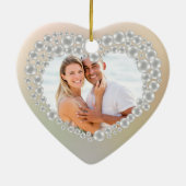 Mooie Parel 30e Verjaardag Foto Keramisch Ornament (Achterkant)