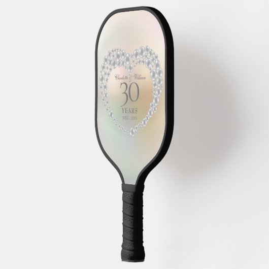 Mooie Parel 30ste Trouwdag Pickleball Paddle (Links)