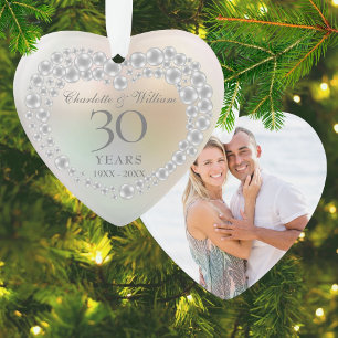 Mooie Parel 30ste verjaardag foto Ornament