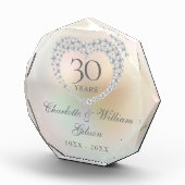 Mooie Parel Hart 30e Huwelijksverjaardag Fotoblokken (Rechts)