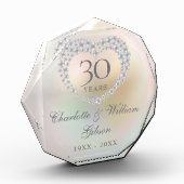 Mooie Parel Hart 30ste Huwelijksjubileum Fotoblokken (Links)