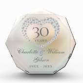 Mooie Parel Hart 30ste Huwelijksjubileum Fotoblokken (Voorkant)