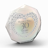 Mooie Parel Hart 30ste Verjaardag Fotoblokken (Links)