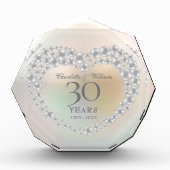 Mooie Parel Hart 30ste Verjaardag Fotoblokken (Voorkant)