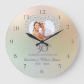 Mooie Parel Hart Foto 30ste Verjaardag Grote Klok (Voorkant)