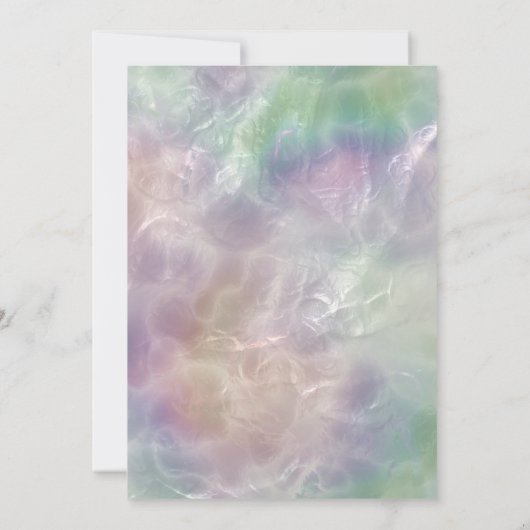 Mooie parel iriserende bruiloft uitnodiging (Achterkant)