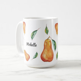 Mooie Parel Patroon Waterverf Kunst Handgeschilder Koffiemok