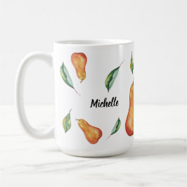 Mooie Parel Patroon Waterverf Kunst Handgeschilder Koffiemok