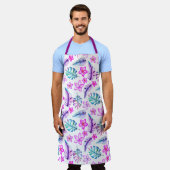 Mooie parelbloemen en -bladeren schort (Gedragen)