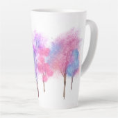 Mooie parelbomen latte mok (Rechterhoek)