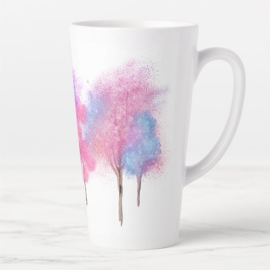 Mooie parelbomen latte mok (Rechts)