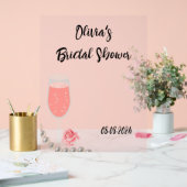 Mooie parels en Prosecco vrijgezellenfeest Acryl Bord (Huwelijk)