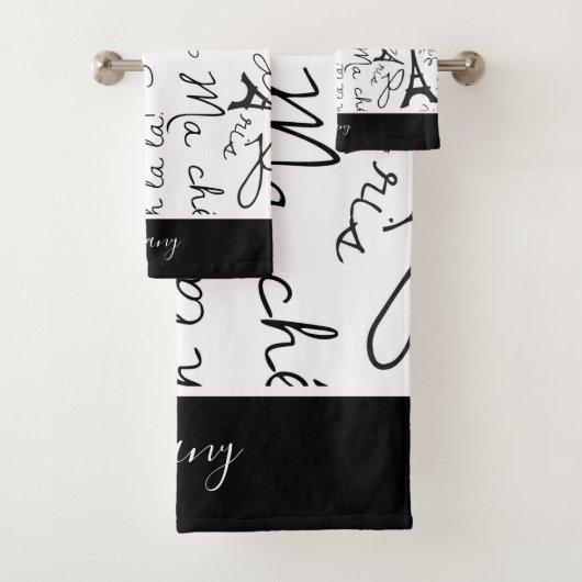 Mooie Parijs in zwart-wit Bad Handdoek (Insitu)