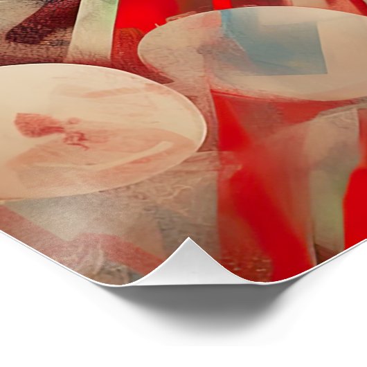 Mooie Parijse vrouw in zonnebril en pet Perfect Poster (Hoek)