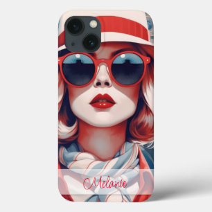 Mooie Parijse vrouw personaliseren Case-Mate iPhone Case